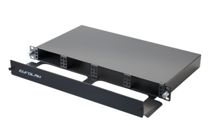Панель 19'' Q-SLOT, 1U, выдвижная, 4 слота, корпус, поддерживающий организатор
