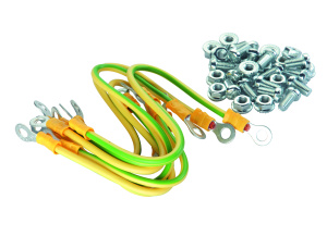 Набор проводов заземления, 4 провода 250 мм × 4,0 кв.мм, 4 провода 150 мм × 4,0 кв.мм