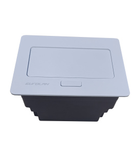 Выдвижной настольный розеточный блок 4 модуля 45 × 22,5 мм, белый