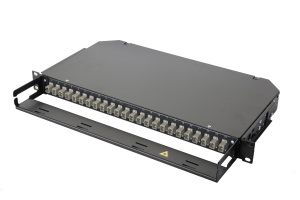 Оптическая панель серии 47C-24, 19'' 1U фиксированная, корпус на 24 адаптера, 2 симплекс SC адаптера, OM2