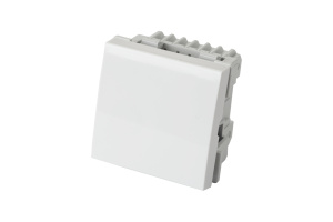 Выключатель одноклавишный 45 × 45 мм 10 A – 250 В, белый