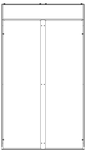 Заглушка коридора Q-SPACE, 42U/48U, 1200 мм
