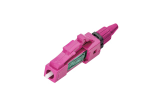 Экспресс-коннектор OM4 LC/PC, 250, 900 мкм, пурпурный