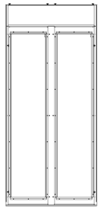 Заглушка коридора Q-SPACE, 42U/48U, 900 мм, со стеклом