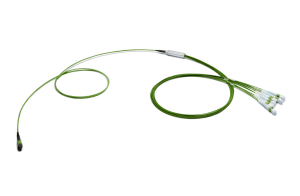 Разветвительная кабельная сборка (гидра) 1×MPO(12) (male) – LC(12), OM5, 1 м, выносы 0,5 м