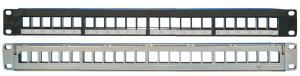 Коммутационная панель 19” наборная, FTP, 1U, 24 порта, черный