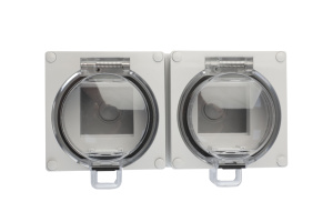 Коробка Industrial IP65, 4 модуля 45 × 22,5 мм, серый