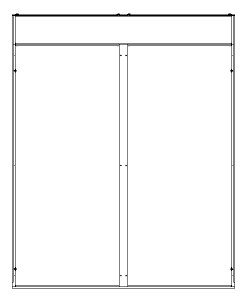 Заглушка коридора Q-SPACE, 42U/48U, 1800 мм
