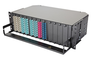 Оптическая панель серии 47K-12, 19'' 3U фиксированная, корпус на 12 адаптеров, 72 дуплекс LC адаптера, OS2