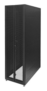 Шкаф Rackcenter D9000 48U 600 × 1200, передняя дверь перфорированная двустворчатая, задняя дверь перфорированная двустворчатая, черный