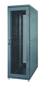 Дверь серия D9000, 42U, ширина 600 мм, перфорированная одностворчатая, черный