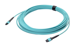 Транковый кабель 1×MPO(12) – 1×MPO(12), 12 волокон, OM3, 1 м, female-female, полярность A, LL