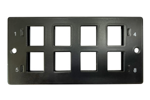 Планка точки консолидации 8 × Keystone UTP/FTP, черный