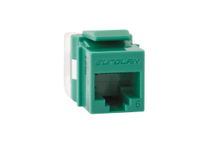 Модуль UTP категории 6 keystone, зеленый