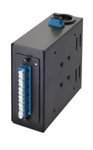 Панель на DIN-рейку Q-SLOT MPO, 12 × LC — 1 × 12 MPO, фиксированные, OS2