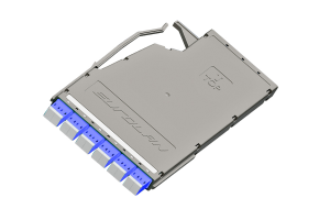 Кассетный модуль серии CORE 12, 12 × LC SM G.657.A2, КДЗС, сплайс-кассета, монтажные шнуры