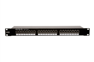 Коммутационная панель 19" моноблочная, категория 5e, FTP, 1U, 24 порта, черный