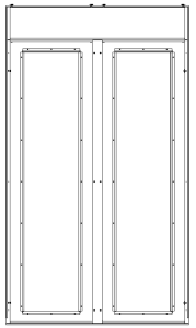 Заглушка коридора Q-SPACE, 42U/48U, 1200 мм, со стеклом