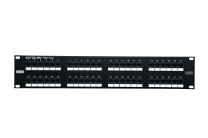 Коммутационная панель 19” моноблочная, категория 5е, UTP, 2U, 48 портов, черный