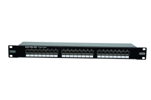 Коммутационная панель 19” моноблочная, категория 6, FTP, 1U, 24 порта, черный