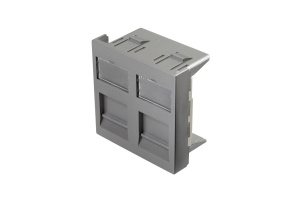 Адаптер 45 × 45 мм для 2 модулей Keystone, серебристый