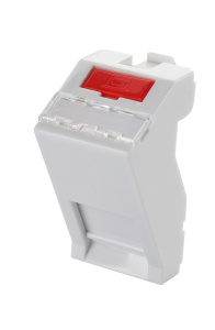 Адаптер 45 × 22,5 мм для 1 модуля Keystone, наклонный, белый