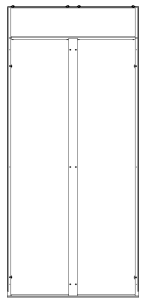Заглушка коридора Q-SPACE, 42U/48U, 900 мм