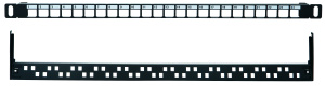Коммутационная панель 19” наборная, UTP, 0,5U, 24 порта, черный