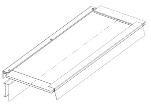 Комплект уплотнения стена-коридор однорядного коридора Q-SPACE горизонтальный, 600 мм