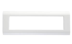 Рамка горизонтальная французский стандарт 8 модулей 45 × 22,5 мм, белый