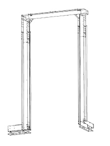 Портал Q-SPACE, 42U/48U однорядного коридора 900 мм