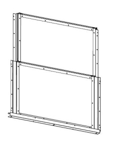 Панель-компенсатор потолочная над порталом Q-SPACE, 900 × 200...350 мм, монолитный поликарбонат
