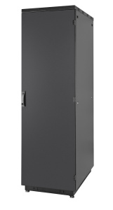 Шкаф Racknet S3000 22U 600 × 1000, передняя дверь металлическая одностворчатая, задняя дверь металлическая одностворчатая, черный