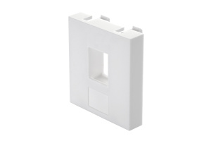 Адаптер 45 × 45 мм для 1 мультимедиа-модуля Keystone без шторки, белый