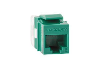 Модуль UTP категории 6 keystone, зеленый