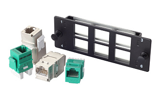 Планка Q-SLOT 6 × Keystone UTP/FTP