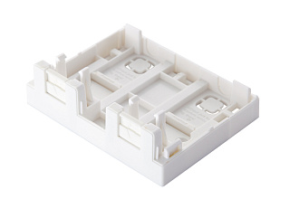 Настенная коробка 2-портовая со шторками, белый