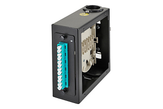 Комплект планка Q-SLOT с 6 адаптерами дуплекс LC OM3, монтажные шнуры, КДЗС