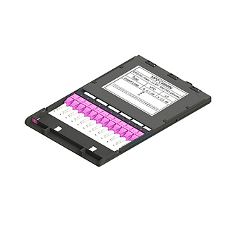 Кассетный модуль слотовый серии HD 47M-30, 24 × LC OM4, КДЗС, сплайс-кассета на 24 соединения, черный