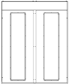 Заглушка коридора Q-SPACE, 42U/48U, 1800 мм, со стеклом