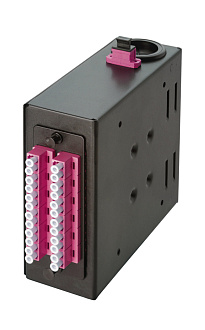 Панель на DIN-рейку Q-SLOT MPO, 24 × LC — 1 × 24 MPO, фиксированные, OM4