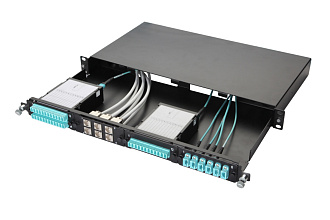 Панель 19'' Q-SLOT, 1U, выдвижная, 4 слота, корпус