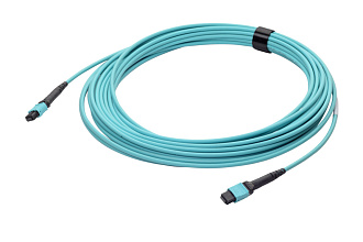 Транковый кабель 1×MPO(8) – 1×MPO(8), 8 волокон, OM3, 30 м, female-female, полярность A, LL