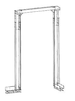 Портал Q-SPACE, 42U/48U однорядного коридора 900 мм