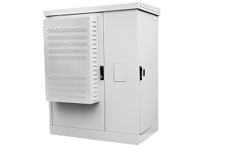 Шкаф Racknet S65 промышленный всепогодный напольный, два отсека, укомплектованный кондиционером с обогревом, 36U, 1045 × 930 × 1840 мм, серый