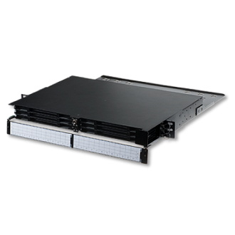 Кассетный модуль слотовый серии HD 47M-30, 24 × LC OS2, КДЗС, сплайс-кассета на 24 соединения, черный