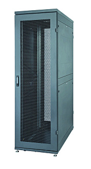 Дверь серия D9000, 42U, ширина 600 мм, перфорированная одностворчатая, черный