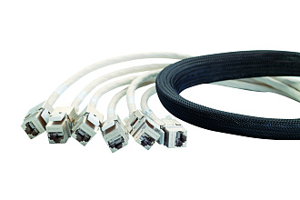 Кабельная сборка модуль-вилка, категория 6A, U/FTP, LSZH, 20 м