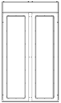 Заглушка коридора Q-SPACE, 42U/48U, 1200 мм, со стеклом