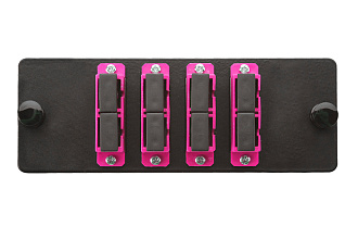 Планка Q-SLOT с 4 адаптерами дуплекс SC OM4